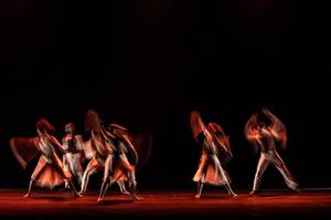 The abstract movement of the dance photo