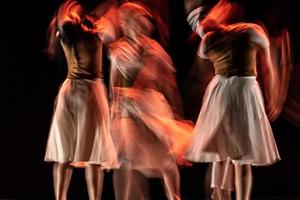 The abstract movement of the dance photo