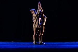 The abstract movement of the dance photo