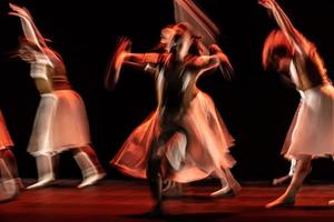 The abstract movement of the dance photo