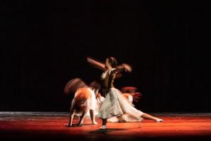 The abstract movement of the dance photo