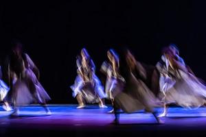 The abstract movement of the dance photo