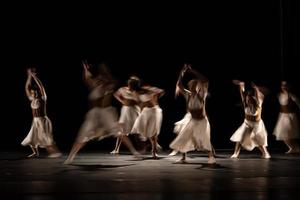 The abstract movement of the dance photo