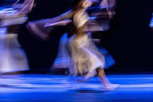 The abstract movement of the dance photo