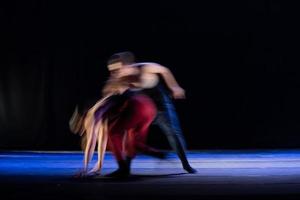 The abstract movement of the dance photo