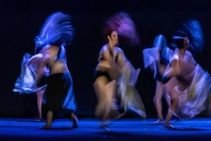 The abstract movement of the dance photo