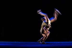 The abstract movement of the dance photo