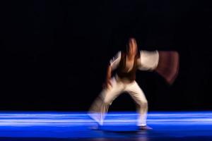 The abstract movement of the dance photo