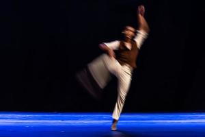 The abstract movement of the dance photo