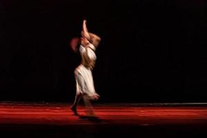 The abstract movement of the dance photo