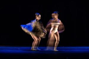 The abstract movement of the dance photo