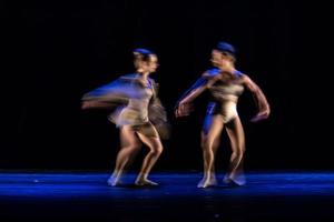 The abstract movement of the dance photo