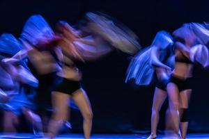The abstract movement of the dance photo