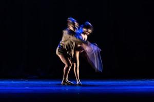 The abstract movement of the dance photo