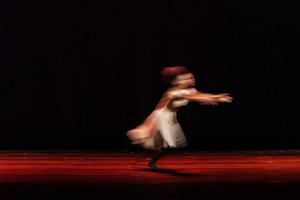 The abstract movement of the dance photo