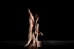 The abstract movement of the dance photo