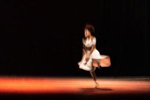 The abstract movement of the dance photo