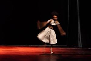 The abstract movement of the dance photo