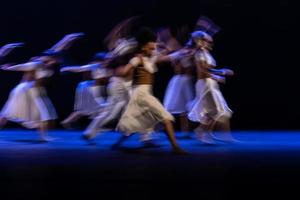 The abstract movement of the dance photo