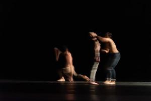 The abstract movement of the dance photo