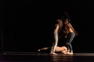 The abstract movement of the dance photo