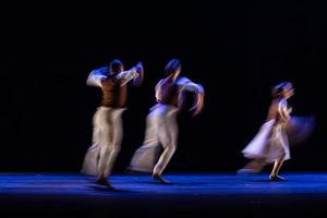 The abstract movement of the dance photo