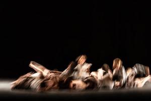 The abstract movement of the dance photo