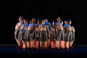 The abstract movement of the dance photo
