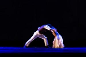 The abstract movement of the dance photo