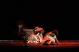 The abstract movement of the dance photo