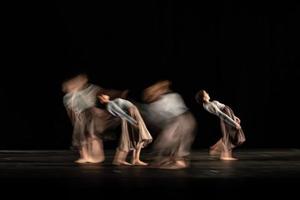 The abstract movement of the dance photo