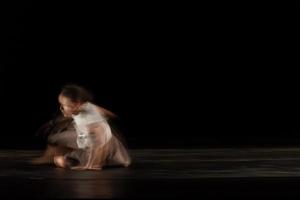 The abstract movement of the dance photo