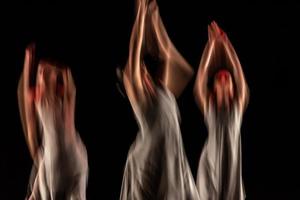 The abstract movement of the dance photo