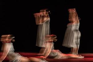 The abstract movement of the dance photo