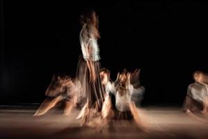 The abstract movement of the dance photo