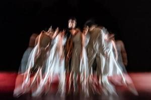 The abstract movement of the dance photo