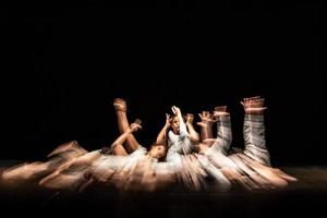 The abstract movement of the dance photo