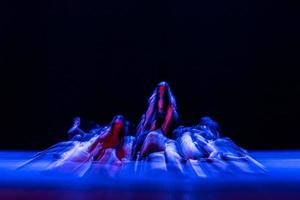 The abstract movement of the dance photo