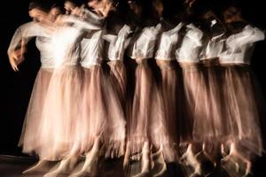 The abstract movement of the dance photo