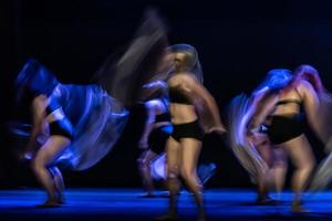 The abstract movement of the dance photo