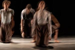 The abstract movement of the dance photo