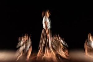 The abstract movement of the dance photo