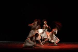 The abstract movement of the dance photo