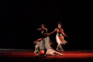 The abstract movement of the dance photo