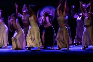 The abstract movement of the dance photo