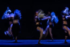 The abstract movement of the dance photo