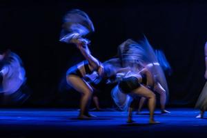 The abstract movement of the dance photo