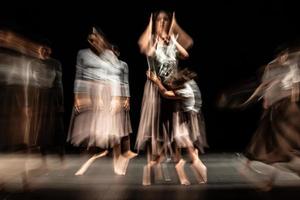 The abstract movement of the dance photo