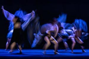 The abstract movement of the dance photo