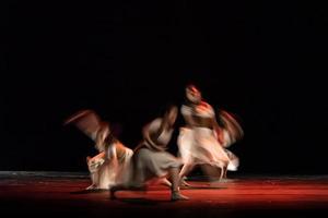 The abstract movement of the dance photo